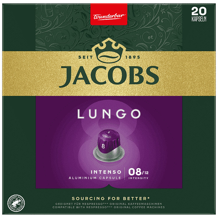 JACOBS Lungo Intenso Kάψουλες Συμβατές Με Μηχανές Nespresso* 20τεμ