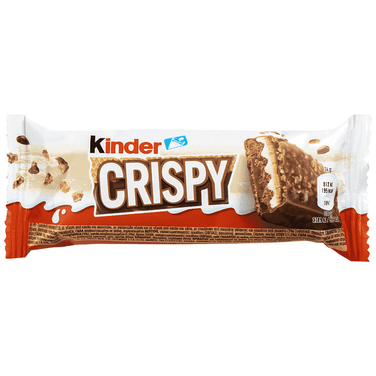 Ferrero Kinder Crispy Γκοφρέτα Κακάο-Φουντούκι 34gr