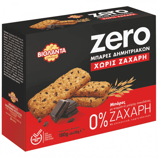 Βιολάντα Μπάρες Δημητριακών Zero Μαύρη Σοκολάτα 6τεμ 30gr