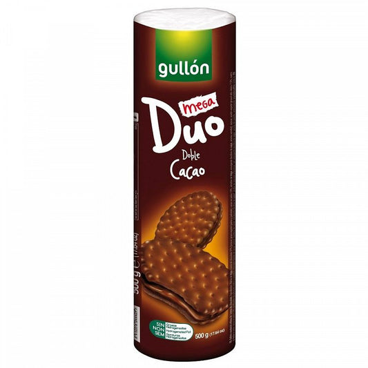 Gullon Μπισκότα Mega Duo Double Κακάο 500gr