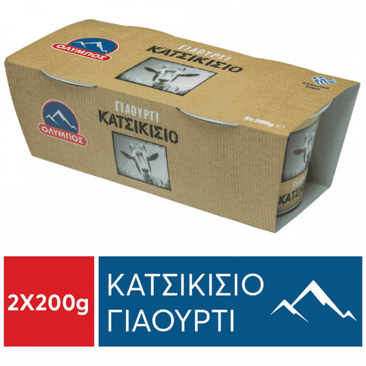 Όλυμπος Κατσικίσιο Γιαούρτι 4% Λιπαρά 2x200gr