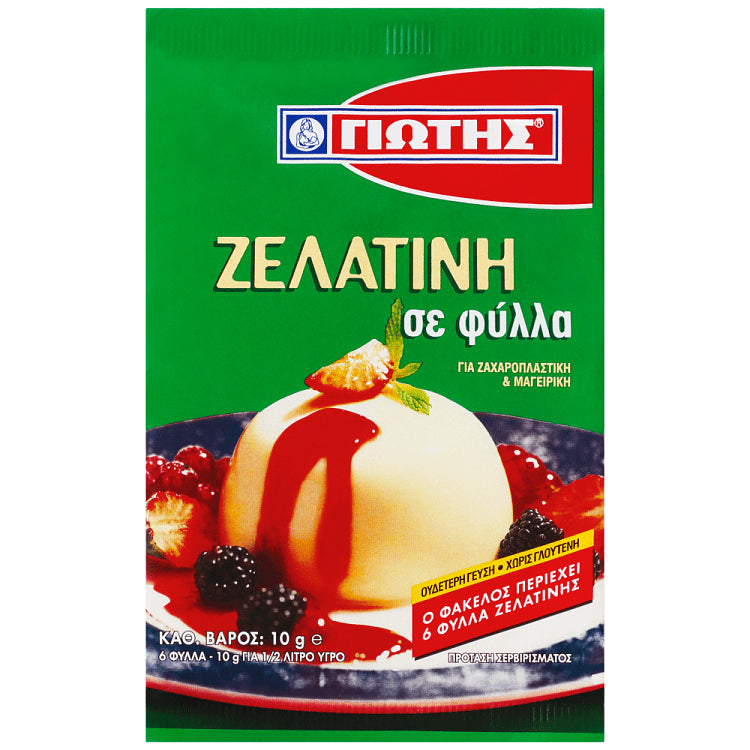 Γιώτης Ζελατίνη Σε Φύλλα 10gr