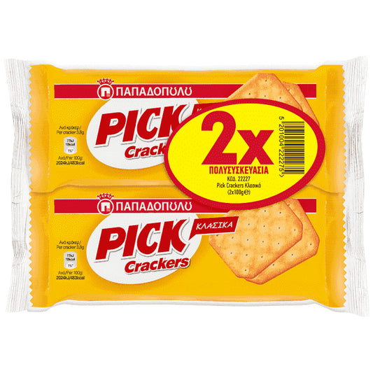 Mini Pick Crackers Κλασσικά 2x100gr