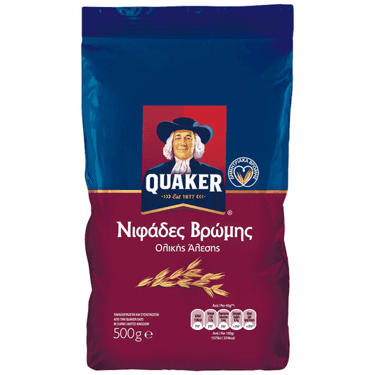 Quaker Νιφάδες Βρώμης Σε Σακούλακι 500gr