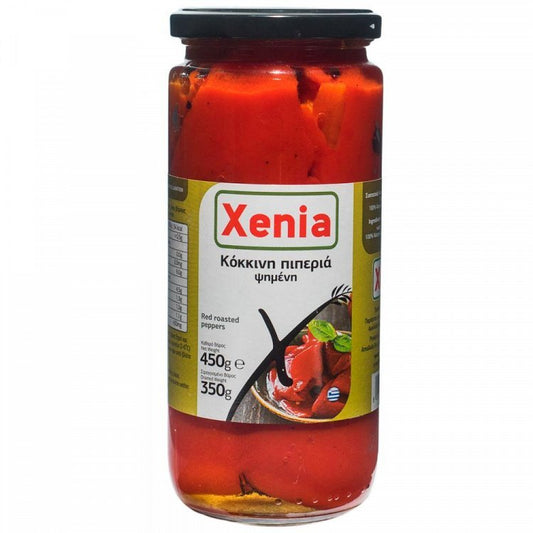 Xenia Πιπεριά Κόκκινη Ψητή 450gr (στρ.βάρος 350gr)