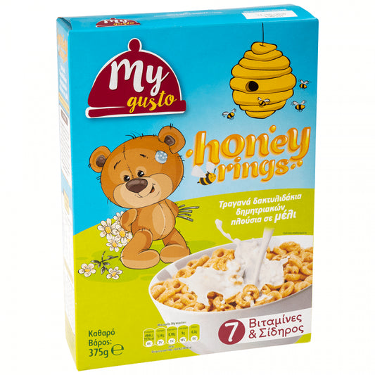 My Gusto Honey Rings Δημητριακά 375gr
