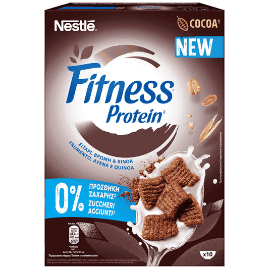 Nestle Fitness Protein Δημητριακά Κακάο Χωρίς Ζάχαρη 310gr
