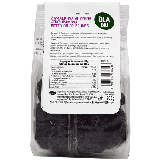 Ola Bio Δαμάσκηνα Απύρηνα Βιολογικά 200gr