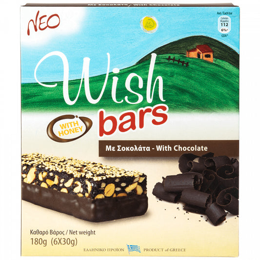 Wish Bars Σοκολάτα & Δαμάσκηνο 6x30gr