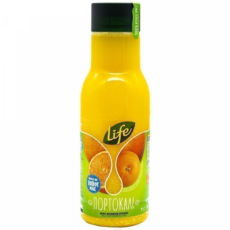 Life Χυμός Πορτοκάλι Μπουκάλι 1lt