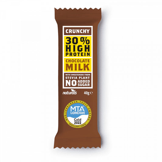 Naturals Τραγανή Σοκολάτα Γάλακτος Πρωτείνη 40gr