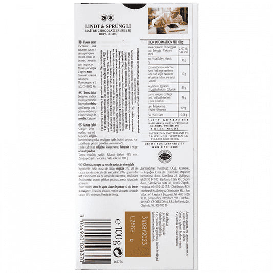 Lindt Excellence Σοκολάτα Πορτοκάλι 100gr