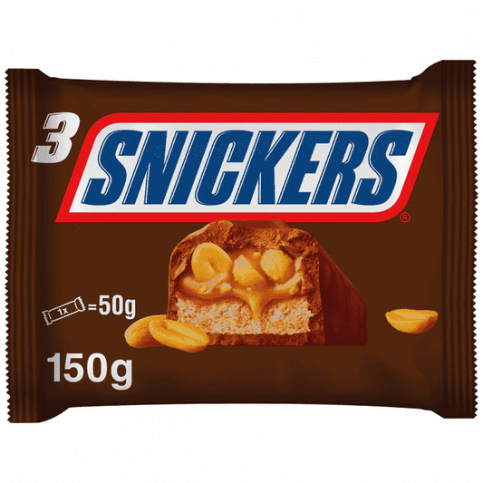 Snickers Σοκολάτα Γεμιστή 50gr 3τεμ