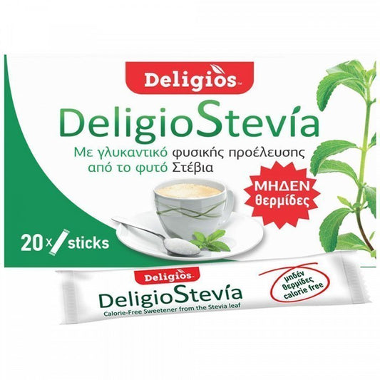 Deligios Γλυκαντικό Στέβια 20 Sticks 28gr