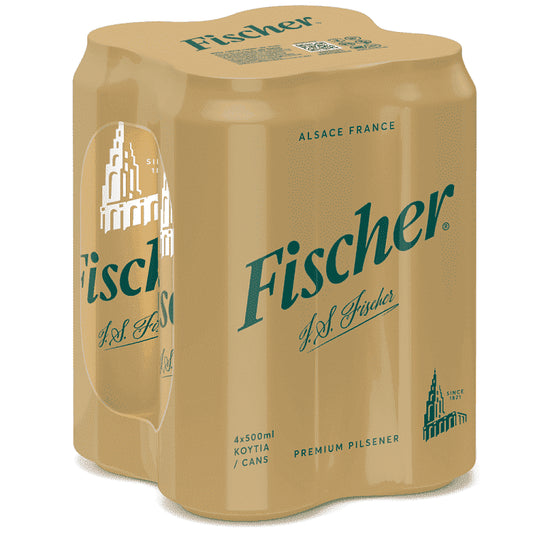 Fischer Μπύρα Pilsner Κουτί 4x500ml