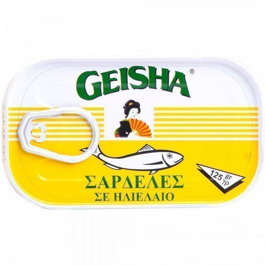 Geisha Σαρδέλες Σε Ηλιέλαιο 125gr Στρ.Βάρος 88gr