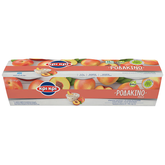 Κρι Κρι Επιδόρπιο Γιαουρτιού Ροδάκινο 3x180gr