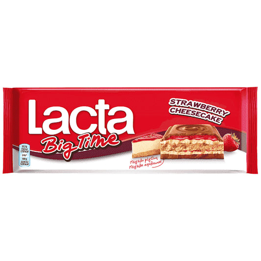 Lacta Σοκολάτα Big Times Φράουλα Cheescake 300gr