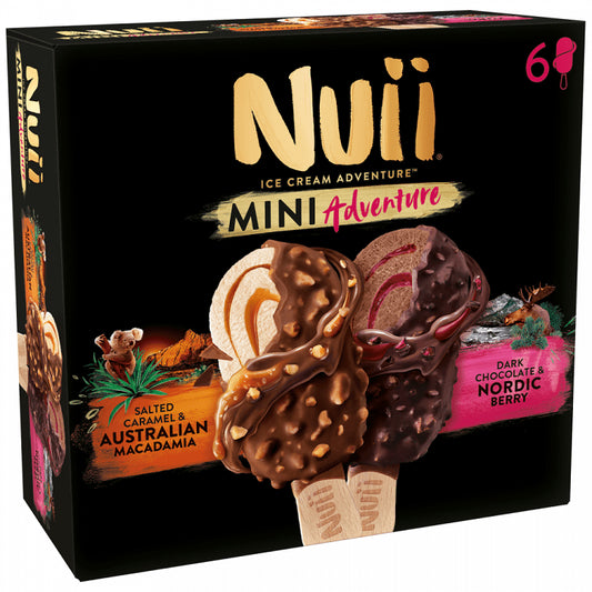 Nuii Παγωτό Mini Salted Caramel & Nordic Berry 6x55ml 253gr