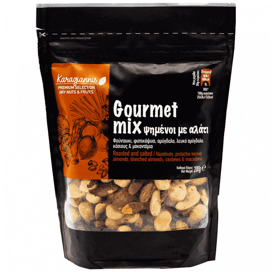 Premium Gourmet Mix Ξηροί Καρποί Ψημένοι & Αλατισμένοι 200gr