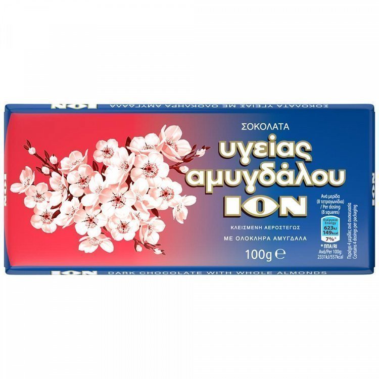 ΙΟΝ Σοκολάτα Υγείας με Αμύγδαλα 100 gr