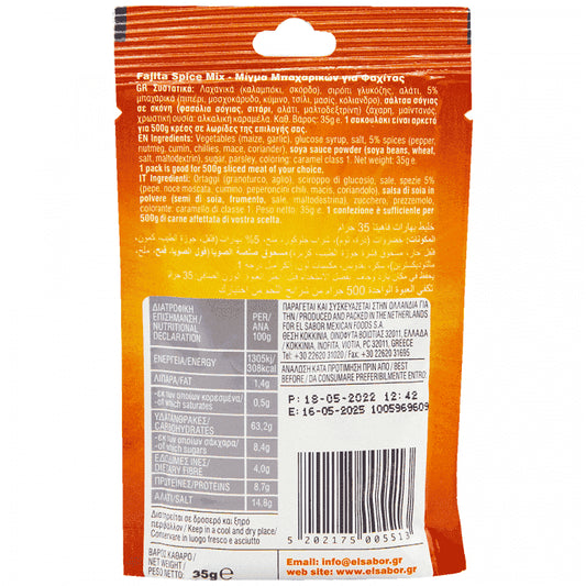 El Sabor Μείγμα Για Φαχίτα 35gr