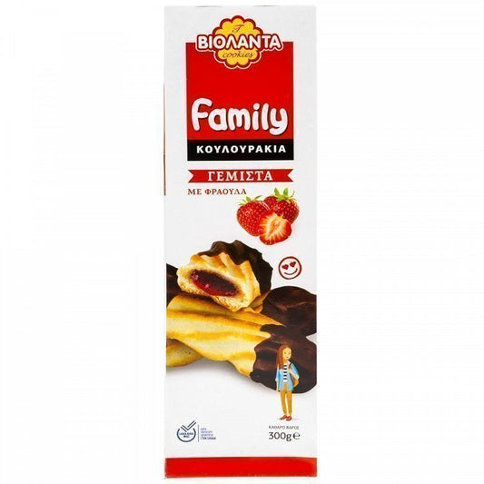 Βιολάντα Family Κουλουράκια Γεμιστά Φράουλα 300gr