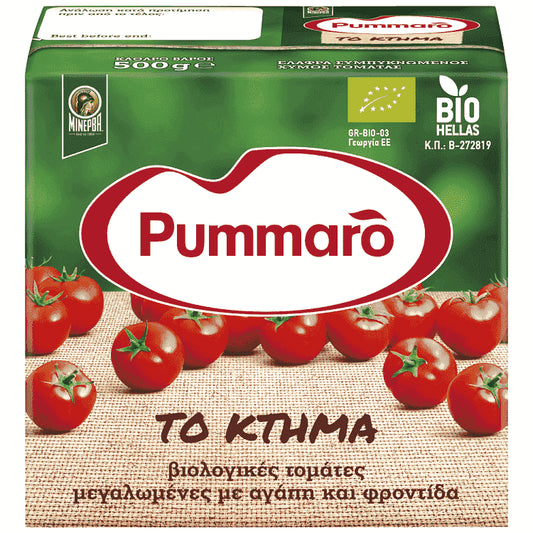 Pummaro Χυμό Τομάτας Βιολογικός Χυμός Τομάτας Κτήμα 500gr