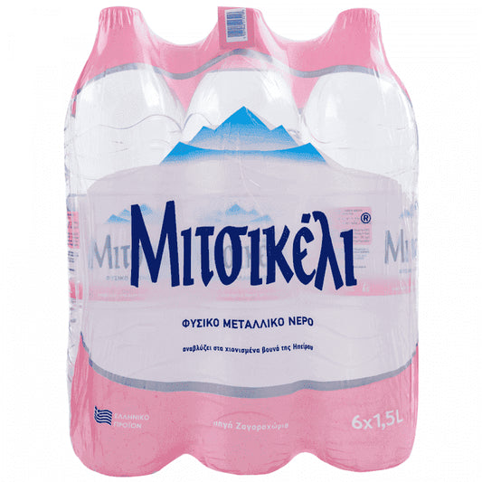 Μιτσικέλι Φυσικό Μεταλλικό Νερό 1,5 lt 6 τεμ.