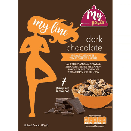 My Gusto My Line Dark Chocolate Δημητριακά 375gr