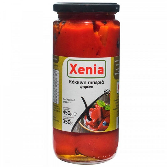 Xenia Πιπεριά Κόκκινη Ψητή 450gr (στρ.βάρος 350gr)
