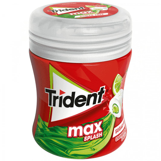 Trident Splash Medium Bottle Τσίχλα Φράουλα-Lime 50,6g