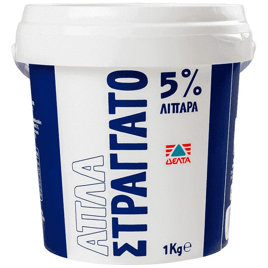 Δέλτα Απλά Στραγγάτο Επιδόρπιο Γιαούρτι 5% Λιπαρά 1kg