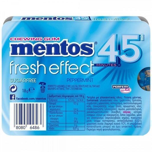 Mentos 45 Minutes Peppermint Τσίχλες 18gr