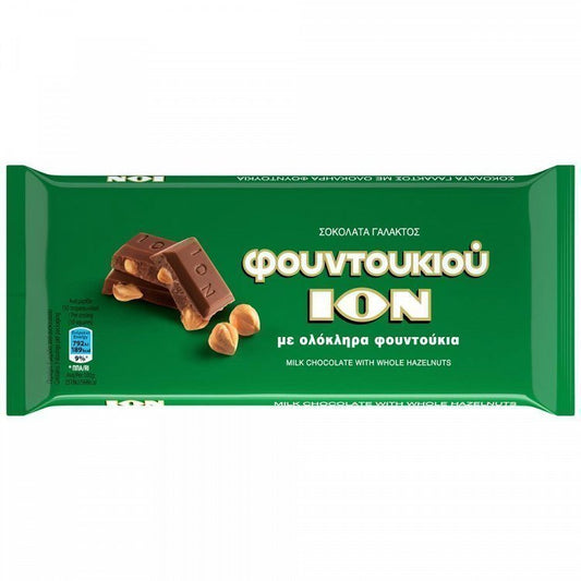 ΙΟΝ Σοκολάτα Γάλακτος Με Ολόκληρα Φουντούκια 100gr