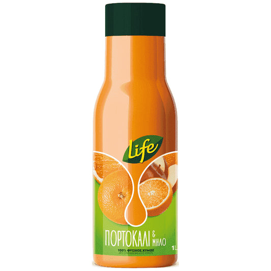 Life Χυμός Πορτοκάλι Μήλο 1lt