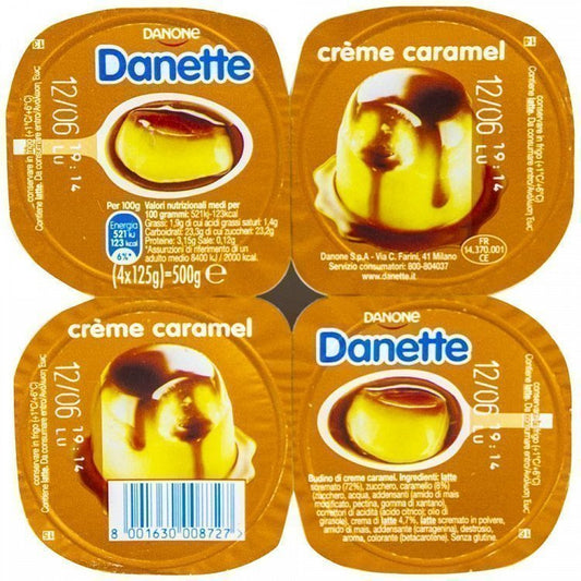 Danette Κρέμα Καραμελέ 4x125gr