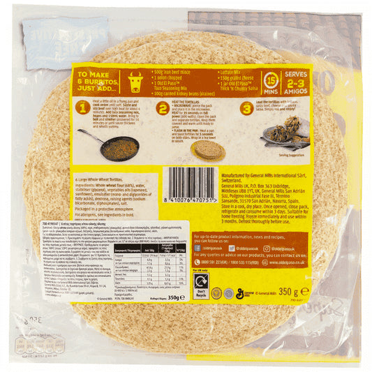 Old El Paso Tortillas Ολικής 6τεμ 350gr