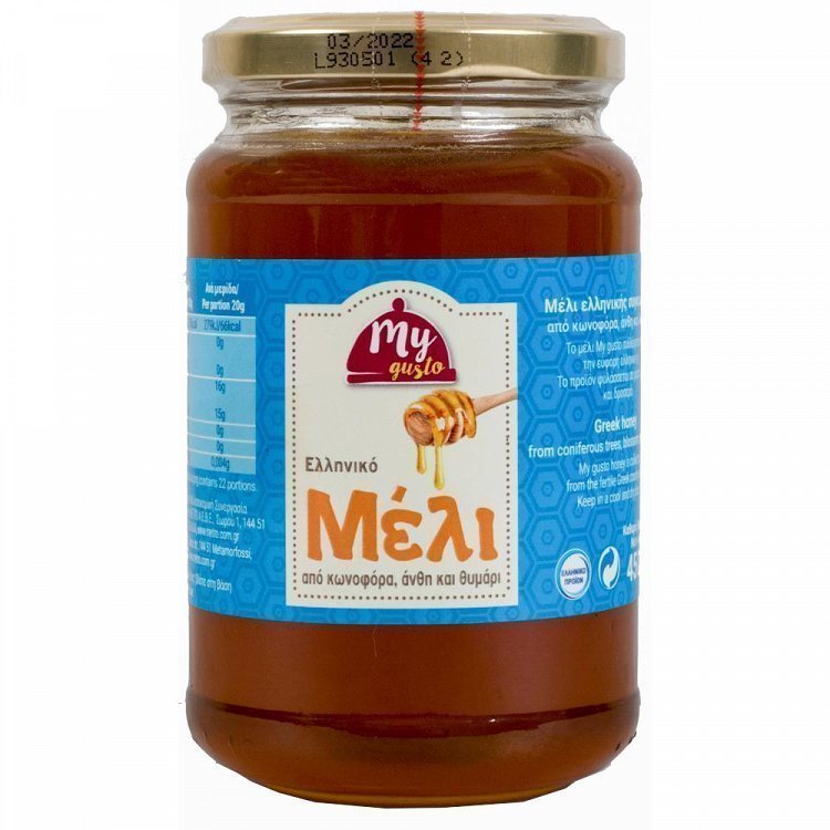 My Gusto Μέλι Ανθέων Κωνοφόρων & Θυμάρι 450gr