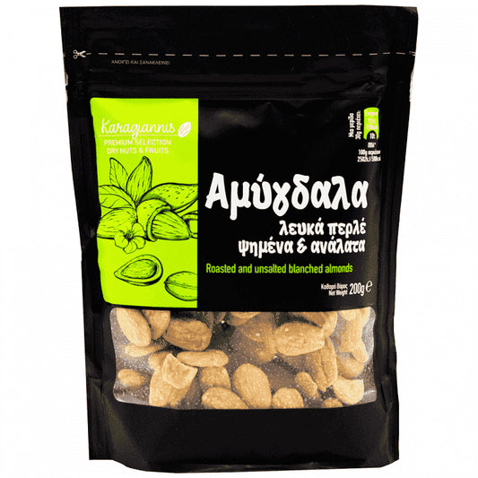 Αμύγδαλα Premium Λευκά Περλέ Ψημένα Ανάλατα ΕΕ 200gr