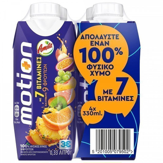 Amita Φυσικός Χυμός Motion 330ml 4τεμ