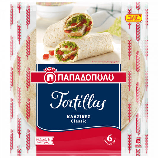 Παπαδοπούλου Τορτίγια Κλασική 6τεμ 360gr