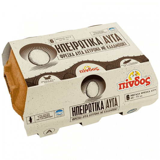 Ηπειρώτικα Αυγά Αχυρώνα 6αδα 53-63G Medium