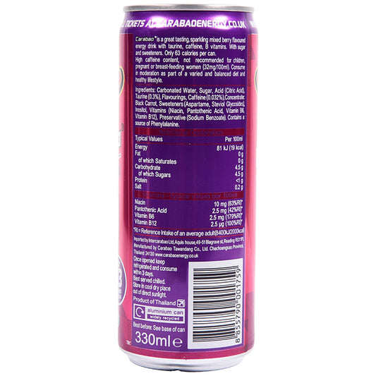 Carabao Energy Drink Mixed Berry 330ml