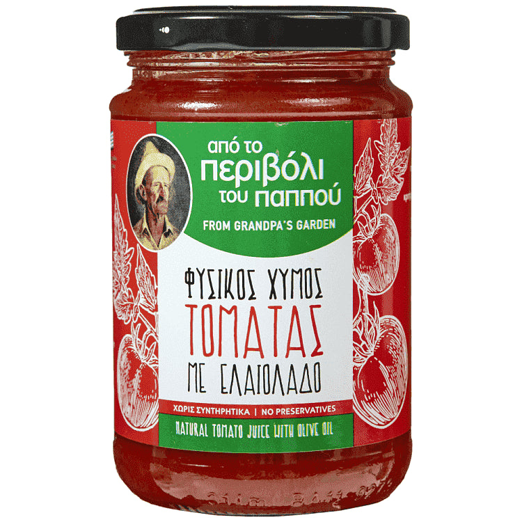Το Περιβόλι Του Παππού Φυικός Χυμός Τομάτας Με Ελαιόλαδο 300gr